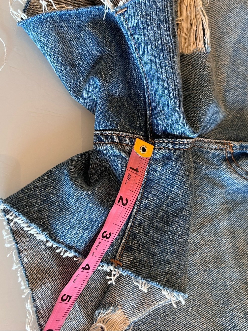 GARAGE DENIM Cut-Off Shorts High Rise Distressed Festival Boho - Picture 5 of 7